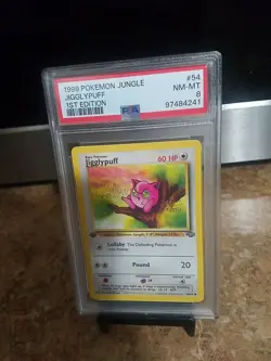 1999 Pokemon Jungle Jigglypuff 1st Edition Psa 8 - Image 3