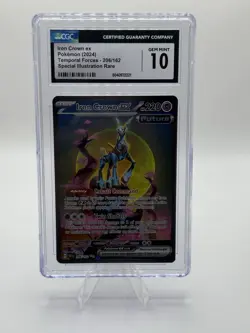 2024 Pokemon Temporal Forces Special Illustration Iron Crown ex 206/162 CGC 10 - Image 1