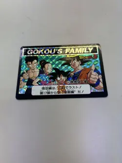 Dragon Ball Z Goku Family Holo Card Series 17 Unpeeled Japanese - Image 1