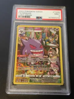 Pokemon Gengar Ultra Rare Full Art Holo TG06 Lost Origin PSA 9 2022 - Image 1