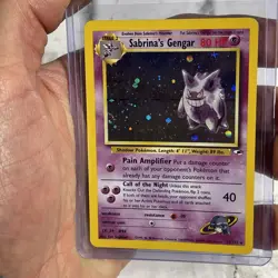 Sabrina’s Gengar HOLO RARE 14/132 Gym Heroes VINTAGE 2000 Pokemon Swirl! LP+ TCG - Image 1
