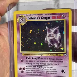Sabrina’s Gengar HOLO RARE 14/132 Gym Heroes VINTAGE 2000 Pokemon Swirl! LP+ TCG - Image 2
