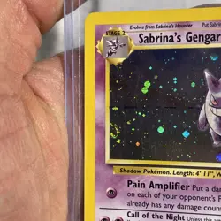 Sabrina’s Gengar HOLO RARE 14/132 Gym Heroes VINTAGE 2000 Pokemon Swirl! LP+ TCG - Image 3