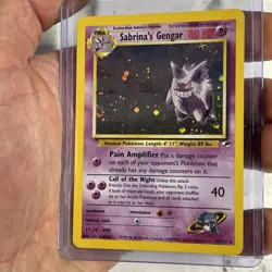 Sabrina’s Gengar HOLO RARE 14/132 Gym Heroes VINTAGE 2000 Pokemon Swirl! LP+ TCG - Image 4