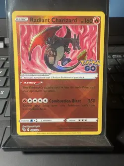 Pokemon Radiant Charizard 011/078 Pokemon GO Radiant Rare Full Art Holo - Image 1