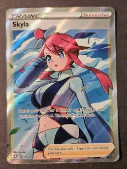 Pokemon TCG Skyla Full Art Trainer #72/72 Shining Fates Ultra Rare Holo 2021 NM - Image 1