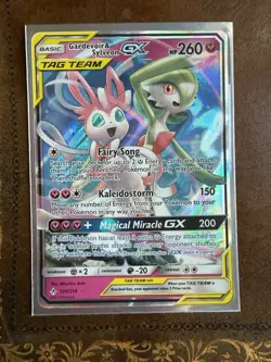 Pokemon Gardevoir & Sylveon GX TAG TEAM Ultra Rare Holo 130/214 Unbroken Bonds - Image 1