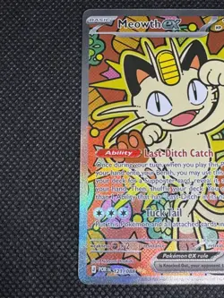 Pokemon Meowth EX Full Art Holo Rare POR 121/088 English Clean - Image 3