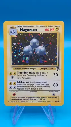 2000 Pokemon TCG - Magneton - Base Set 2 Holo 9/130 NM - Image 1