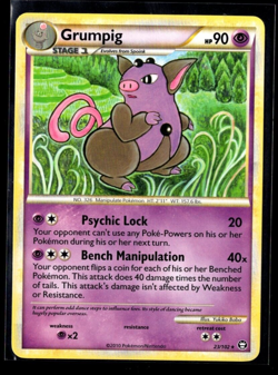 Grumpig 23/102 Non Holo Rare HGSS Triumphant Pokemon TCG Near Mint - Image 1