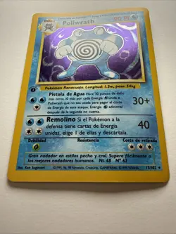 Pokemon Poliwrath Base Set 1st Edition SPANISH Holo Rare #13 - Image 4