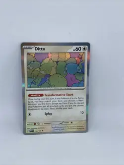 Pokemon TCG Ditto 151 - 132/165 Rare Holo Foil Free Shipping - Image 1