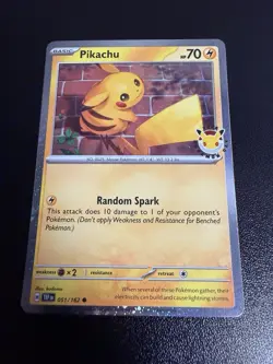 Pikachu 051 /162 Stamped 2026 Pokemon Day 30th Anniversary Promo Cosmos w/ SWIRL - Image 4