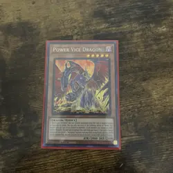 BLZD-EN002 Power Vice Dragon Secret Rare 1st Edition YuGiOh in hand - Image 1