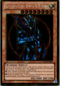 Yugioh Black Luster Soldier - Envoy of the Beginning PGLD-EN085 Gold Rare NM - Image 1
