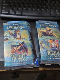 2 Disney Lorcana: Azurite Sea Single Player Decks - Emerald/ Sapphire Amber Ruby - Image 1