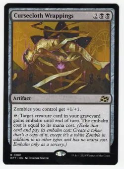 MTG Aetherdrift R Cursecloth Wrappings #0081 - Image 1