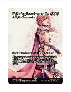 1x Lightning, Lone Commando (Isshin), Final Fantasy, Magic MTG NM - Image 1