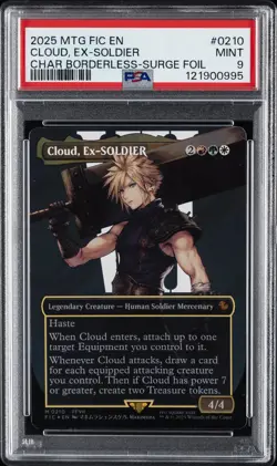 2025 MTG FINAL FANTASY COMMANDER #0210 CLOUD, EX-SOLDIER PSA 9 - Image 1