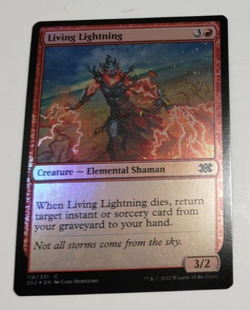 MTG Living Lightning 118 2X2 Double Masters 2022 Foil Common NM x1 - Image 1