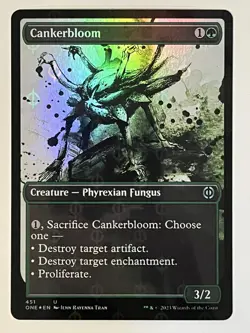Cankerbloom (Showcase) (Step-and-Compleat Foil) Phyrexia MTG NM - Image 1