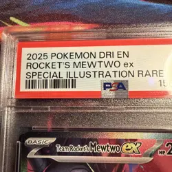 PSA 9 2025 Pokemon SV10 Destined Rivals Team Rocket's Mewtwo ex SIR 231/182 - Image 4