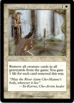 MTG - Honor The Fallen - Mercadian Masques (21/350) - Rare - LP - Image 1