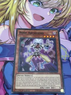 Yugioh 1x Bone Archfiend Common SDCK-EN003 The Crimson King 1st Ed NM - Image 1