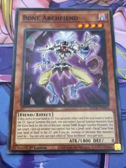 Yugioh 1x Bone Archfiend Common SDCK-EN003 The Crimson King 1st Ed NM - Image 2