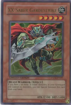 Yugioh XX-Saber Gardestrike ANPR-ENSP1 Ultra rare 1st Edition LP - Image 1