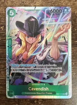 One Piece TCG: The Best Vol. 2 Cavendish EB01-012 ENG SR Full Art Foil NM - Image 1