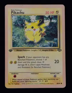 Pokemon Card - Pikachu 60/64 Jungle 1st Edition 1999 - Image 1