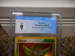 Dustox cgc 9 MINT HOLO EX Ruby & Sapphire Pokemon 2003 E-Reader 6/109 psa card - Image 2