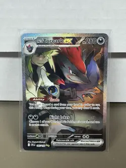 Pokemon TCG Journey Together N's Zoroark EX Holo Ultra Rare Card 185/159 - Image 1