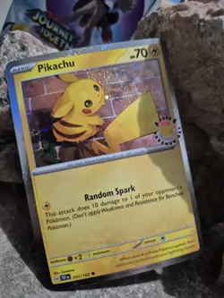 pokemon Cards Pikachu Holo 30th Basic 1pcs+1pcs Sleeve 2024 # 051/162 - Image 1