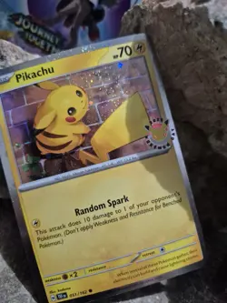 pokemon Cards Pikachu Holo 30th Basic 1pcs+1pcs Sleeve 2024 # 051/162 - Image 2