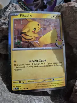 pokemon Cards Pikachu Holo 30th Basic 1pcs+1pcs Sleeve 2024 # 051/162 - Image 5