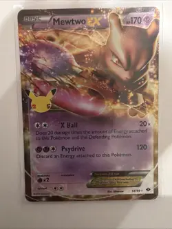 Pokemon Celebrations 25th Anniversary Card Mewtwo EX 54/99 Ultra RARE - Image 1
