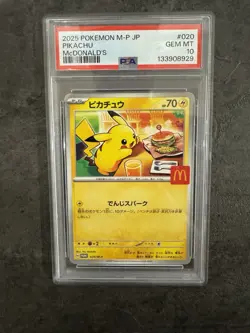 Pokemon Pikachu Card PSA 10 McDonald's Promo 2025 Japanese Edition - Image 1