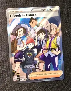 Pokemon TCG Trainer Friends in Paldea Ultra Rare Holo Card 137/131 Prismatic - Image 1