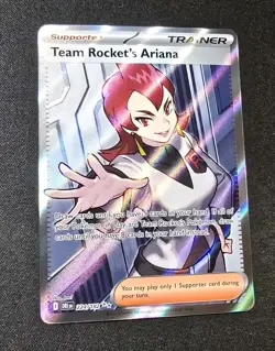 Team Rockets Ariana Ultra Rare Destined Rivals Full Art Trainer Card 224/182 - Image 1