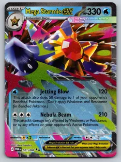 Mega Starmie ex 021/088 Perfect Order Near Mint Pokemon Card - Image 1