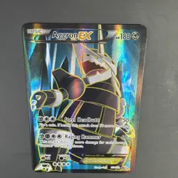 Pokemon Aggron EX Full Art Ultra Rare Holo XY Primal Clash 153/160 180 HP Card - Image 3