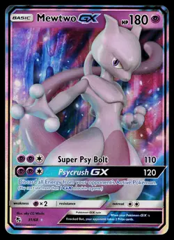 Pokemon Card - Mewtwo GX Hidden Fates 31/68 Ultra Rare - Image 1