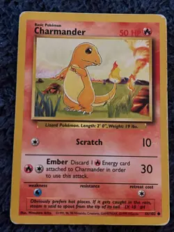 Charmander Base Set 46/102 Pokemon Card.LP - Image 1