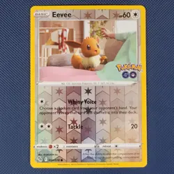 Eevee 054/078 - Pokemon GO - Common Reverse Holo Pokemon Card - NM - Image 1