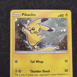 Pokemon TCG Pikachu Sun & Moon Black Star Promo Card SM98 Cosmos Holo Rare NM - Image 2