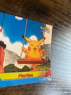 Playtime #57 Topps Pikachu's Vacation Blue Label Pokemon TCG Card Vintage TCG - Image 3