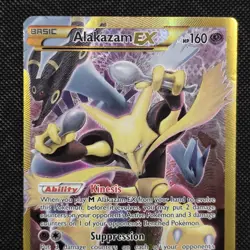 Alakazam EX 125/124 Fates Collide Secret Rare Holo Full Art Pokemon Card MP - Image 2