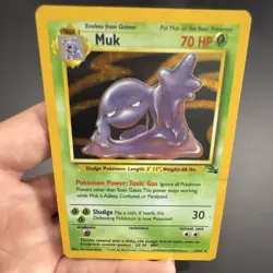 Pokemon Muk 13/62 Fossil Holo Rare Unlimited Stage 1 Card English Pokemon TCG - Image 3